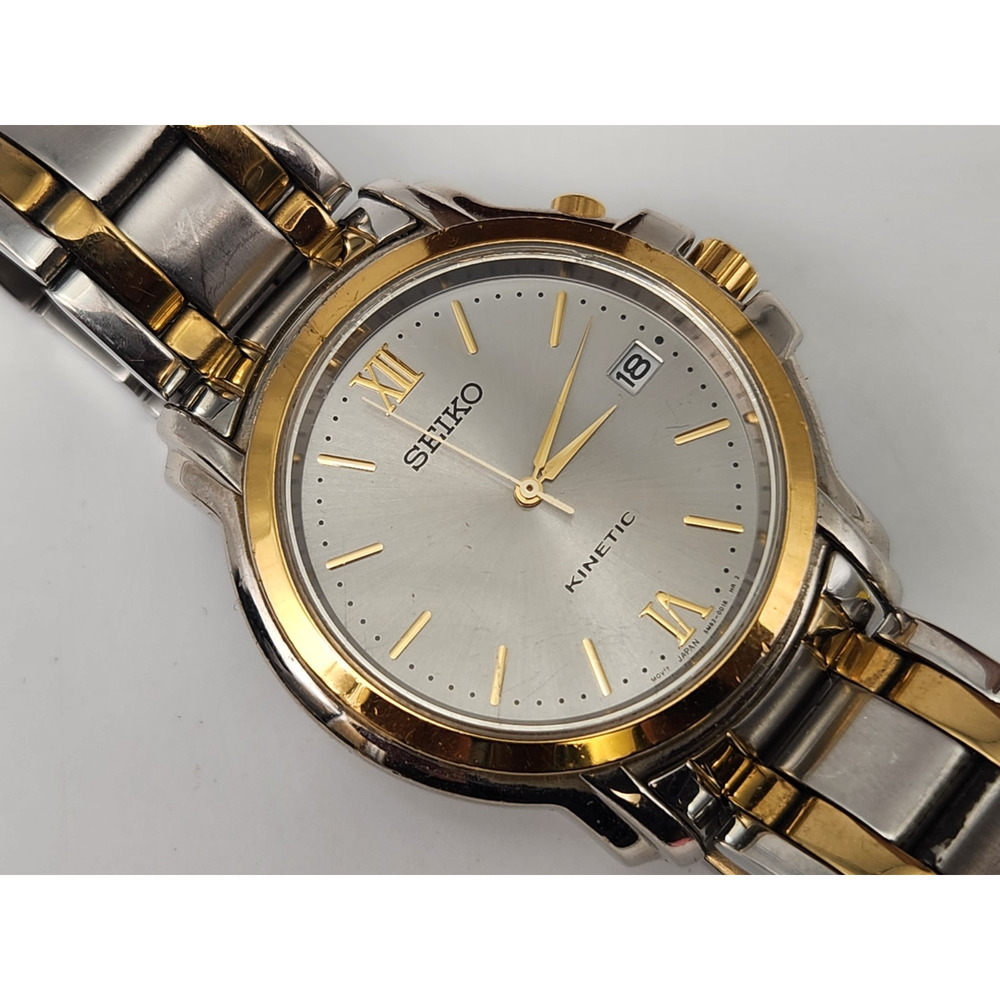 Seiko Kinetic 5M620-OB20 Two Toned Men's Watch - Ticks, Not Running